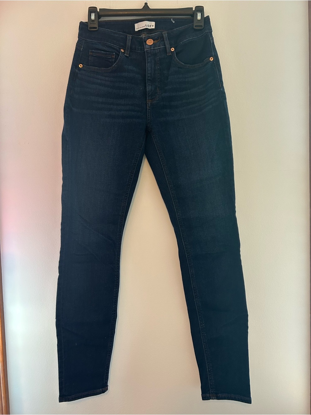 LOFT Dark Indigo Skinny Jeans